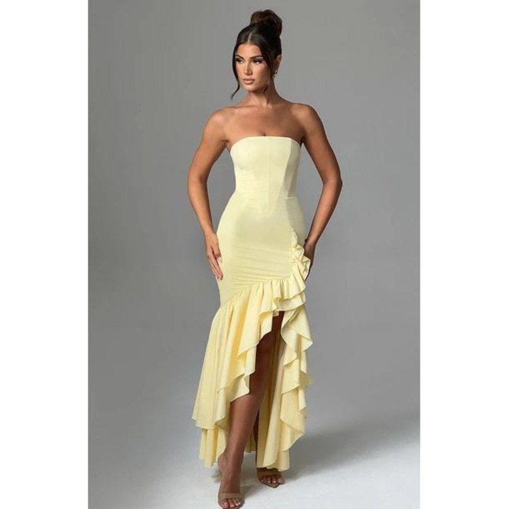 Babyboo Angelina Maxi Dress In Lemon Size XS New With Tags